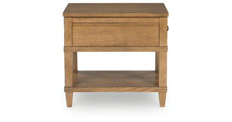Sharlance Light Brown End Table from Ashley - Luna Furniture