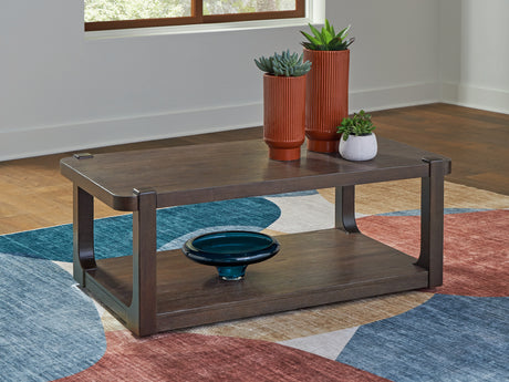 Breckington Dark Brown Coffee Table from Ashley - Luna Furniture
