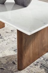 Isanti Light Brown/White Coffee Table and 2 End Tables from Ashley - Luna Furniture