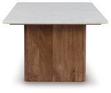 Isanti Light Brown/White Coffee Table and 2 End Tables from Ashley - Luna Furniture