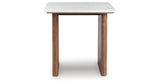 Isanti Coffee Table with 1 End Table in Light Brown/White from Ashley Furniture - Luna Furniture