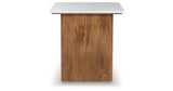 Isanti Light Brown/White End Table from Ashley Furniture - Luna Furniture