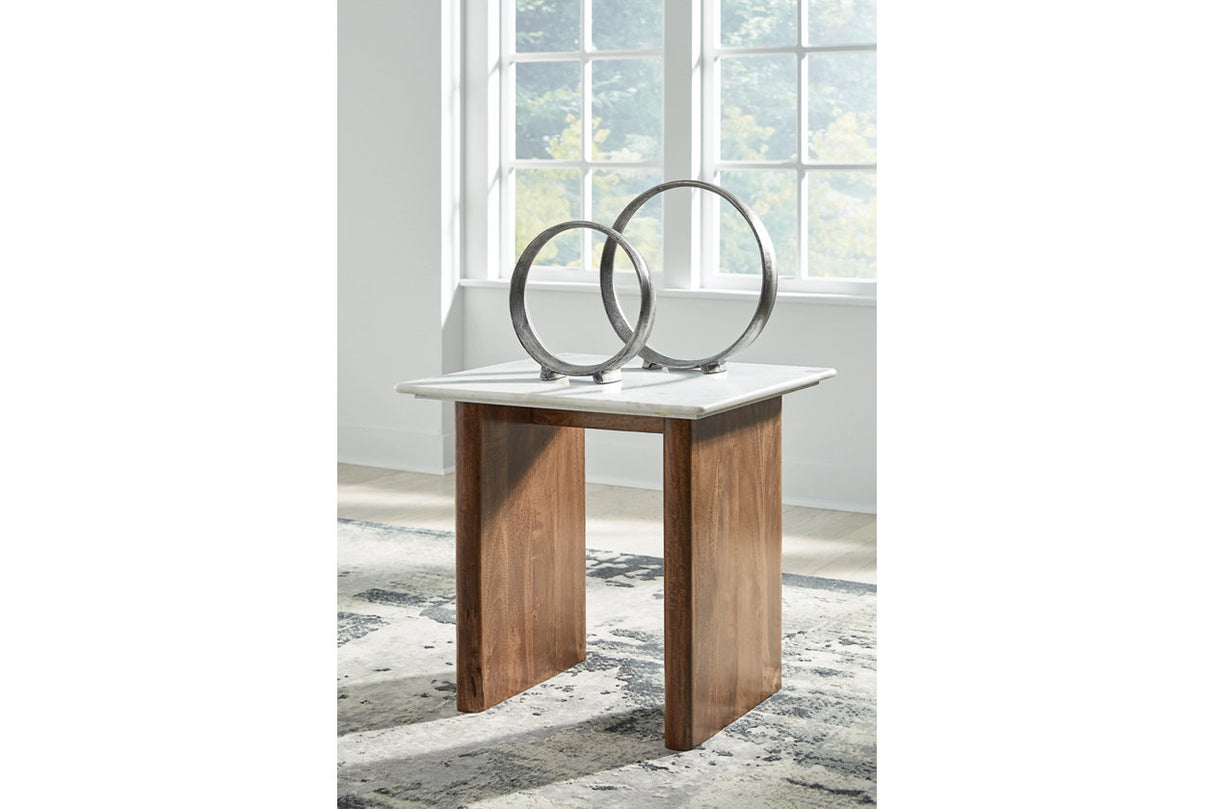 Isanti Light Brown/White Coffee Table and 2 End Tables from Ashley - Luna Furniture