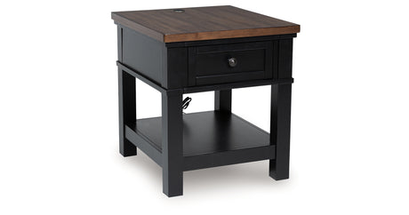 Wildenauer Brown/Black End Table from Ashley - Luna Furniture
