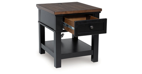Wildenauer Brown/Black End Table from Ashley - Luna Furniture