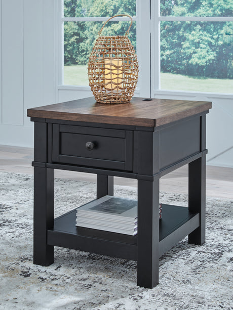 Wildenauer Brown/Black End Table from Ashley - Luna Furniture