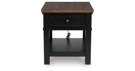 Wildenauer Brown/Black End Table from Ashley - Luna Furniture