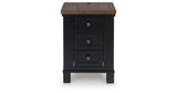 Wildenauer Brown/Black Chairside End Table from Ashley - Luna Furniture