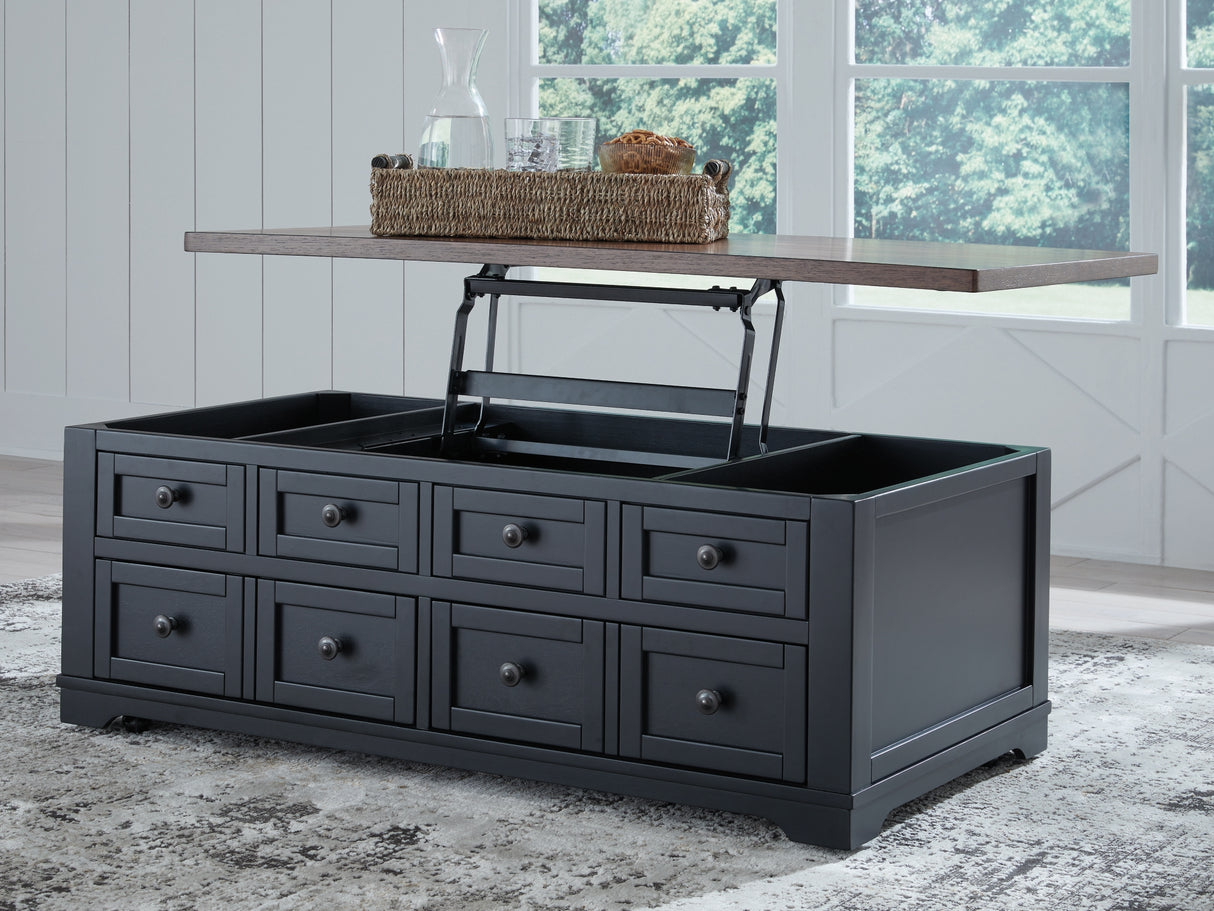 Wildenauer Brown/Black Lift-Top Coffee Table from Ashley - Luna Furniture