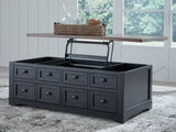 Wildenauer Brown/Black Lift-Top Coffee Table from Ashley - Luna Furniture