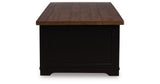 Wildenauer Brown/Black Lift-Top Coffee Table from Ashley - Luna Furniture