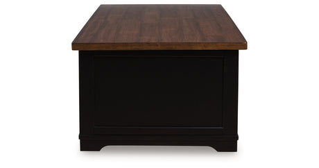 Wildenauer Brown/Black Lift-Top Coffee Table from Ashley Furniture - Luna Furniture