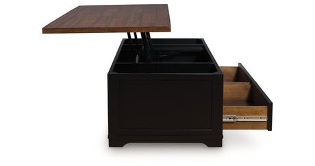 Wildenauer Brown/Black Lift-Top Coffee Table from Ashley Furniture - Luna Furniture