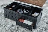 Wildenauer Brown/Black Lift-Top Coffee Table from Ashley - Luna Furniture
