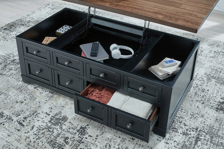 Wildenauer Brown/Black Lift-Top Coffee Table from Ashley Furniture - Luna Furniture