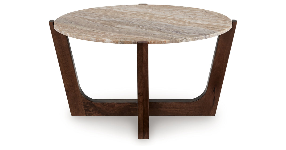Tanidore Warm Brown Coffee Table from Ashley - Luna Furniture
