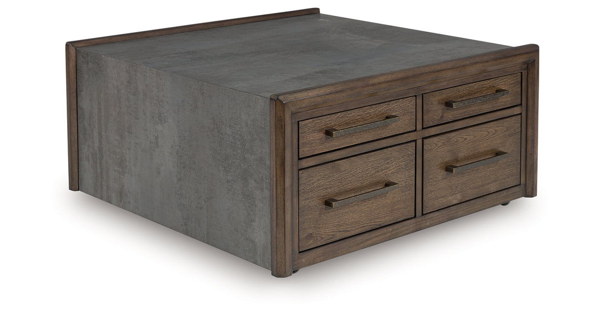 Kallenny Brown/Gray Coffee Table from Ashley - Luna Furniture