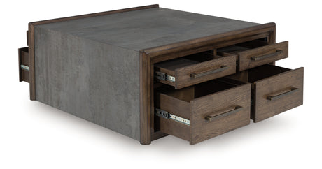 Kallenny Brown/Gray Coffee Table from Ashley - Luna Furniture