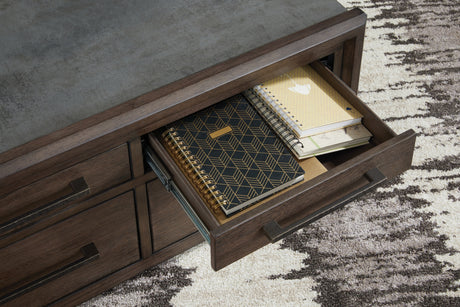 Kallenny Brown/Gray Coffee Table from Ashley - Luna Furniture