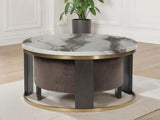 Jazmore Brown/Brass Finish Nesting Coffee Table (Set of 2) from Ashley Furniture - Luna Furniture