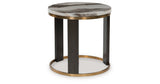 Jazmore Brown/Brass Finish End Table from Ashley Furniture - Luna Furniture