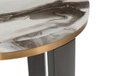 Jazmore Brown/Brass Finish End Table from Ashley Furniture - Luna Furniture