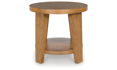 Kristiland Coffee Table with 1 End Table in Light Brown from Ashley - Luna Furniture