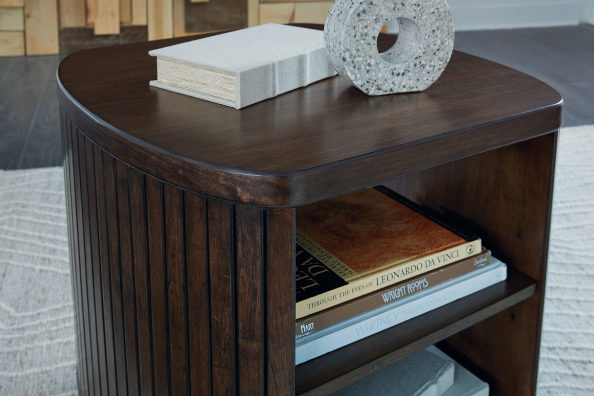 Korestone Dark Brown End Table from Ashley - Luna Furniture