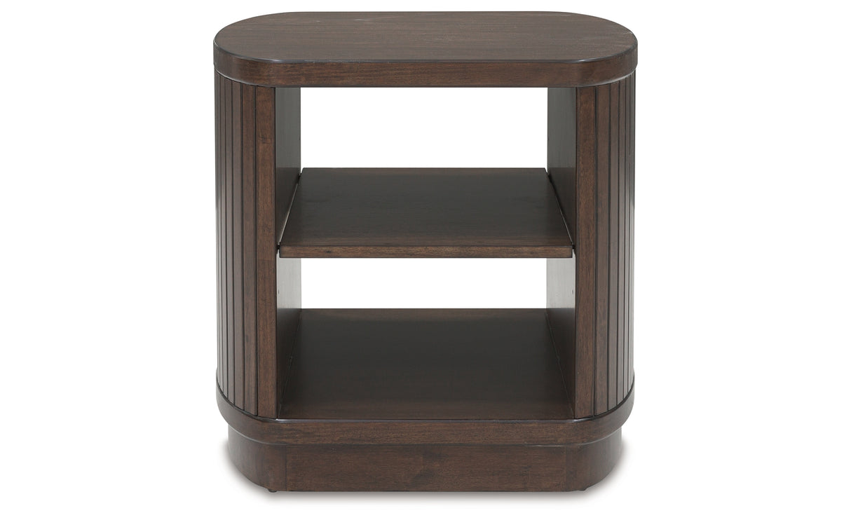 Korestone Dark Brown End Table from Ashley - Luna Furniture