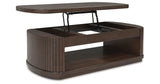 Korestone Dark Brown Lift-Top Coffee Table from Ashley - Luna Furniture