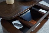 Korestone Dark Brown Lift-Top Coffee Table from Ashley - Luna Furniture