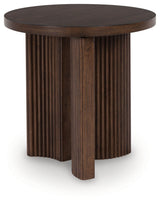 Korestone Dark Brown Coffee Table and 2 End Tables from Ashley - Luna Furniture