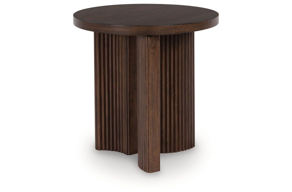 Korestone Dark Brown End Table from Ashley Furniture - Luna Furniture