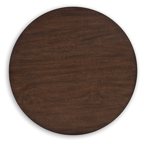 Korestone Dark Brown Coffee Table and 2 End Tables from Ashley - Luna Furniture
