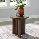 Korestone Dark Brown Coffee Table and 2 End Tables from Ashley - Luna Furniture