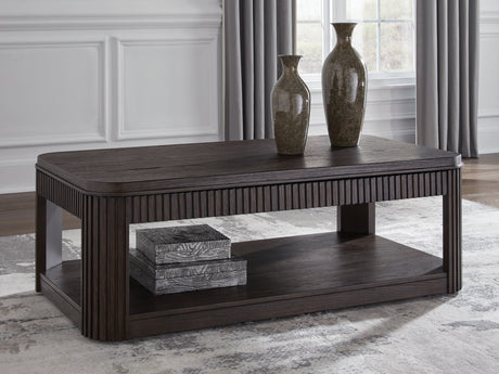 Carlibrie Warm Brown Lift-Top Coffee Table from Ashley - Luna Furniture