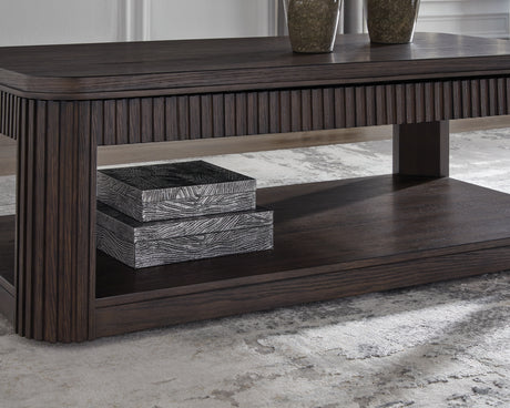Carlibrie Warm Brown Lift-Top Coffee Table from Ashley - Luna Furniture