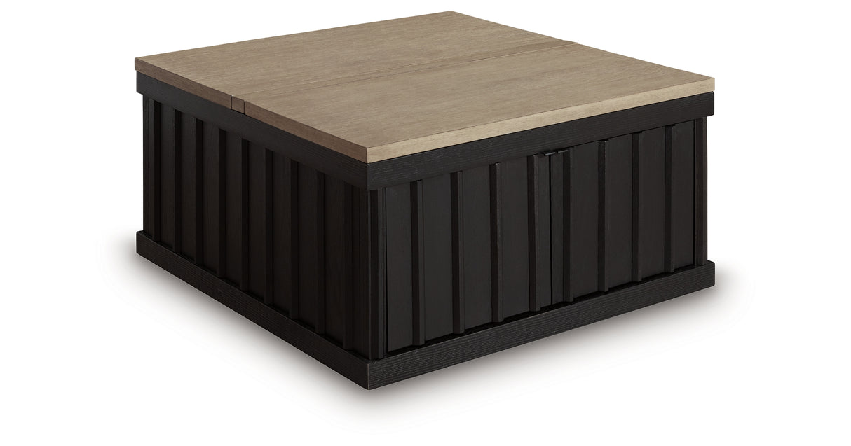 Rylandyn Black/Light Brown Lift-Top Coffee Table from Ashley - Luna Furniture