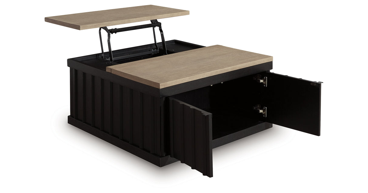 Rylandyn Black/Light Brown Lift-Top Coffee Table from Ashley - Luna Furniture