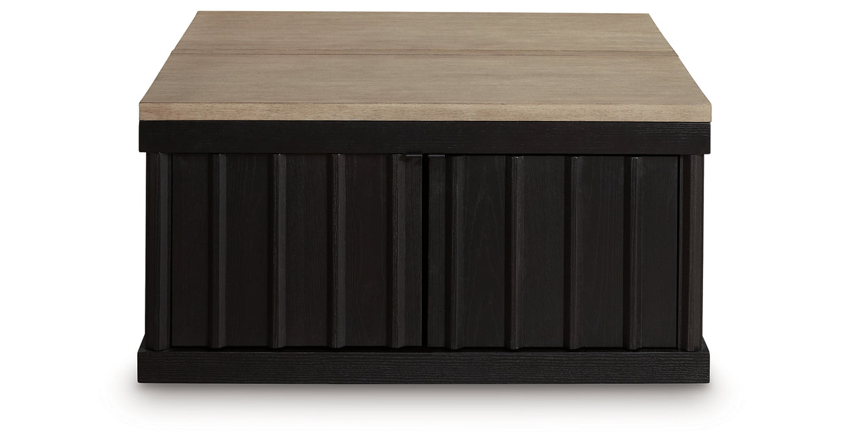 Rylandyn Black/Light Brown Lift-Top Coffee Table from Ashley - Luna Furniture