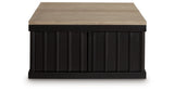 Rylandyn Black/Light Brown Lift-Top Coffee Table from Ashley - Luna Furniture