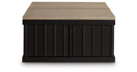 Rylandyn Black/Light Brown Lift-Top Coffee Table from Ashley - Luna Furniture
