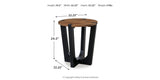 Hanneforth Coffee Table with 1 End Table in Brown/Black from Ashley Furniture - Luna Furniture
