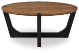 Hanneforth Brown/Black Coffee Table and 2 End Tables from Ashley - Luna Furniture