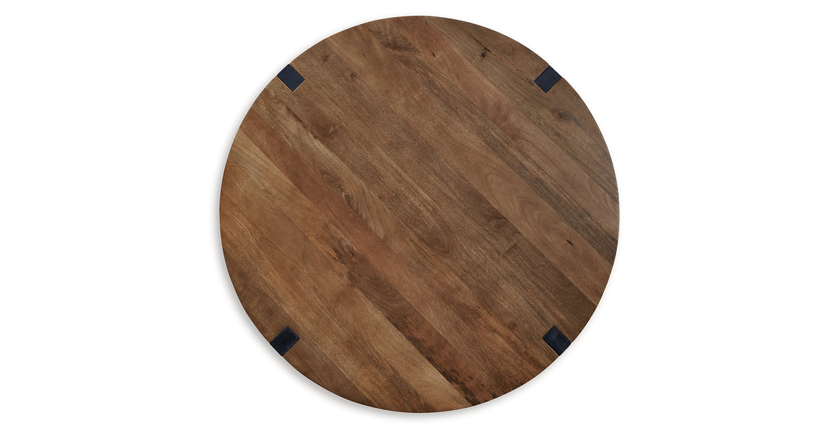 Hanneforth Coffee Table with 1 End Table in Brown/Black from Ashley Furniture - Luna Furniture