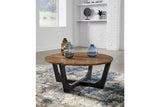 Hanneforth Brown/Black Coffee Table and 2 End Tables from Ashley - Luna Furniture