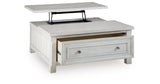 Robbinsdale Antique White Lift-Top Coffee Table from Ashley - Luna Furniture