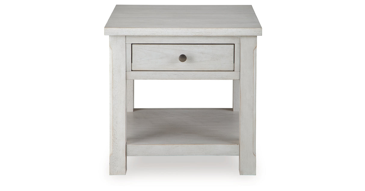 Robbinsdale Antique White End Table from Ashley - Luna Furniture