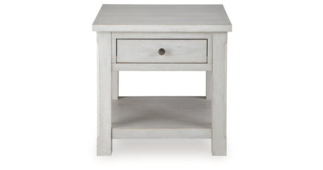 Robbinsdale Antique White End Table from Ashley - Luna Furniture