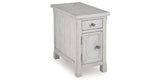 Robbinsdale Antique White Chairside End Table from Ashley - Luna Furniture